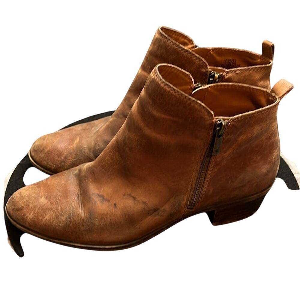 Lucky Brand womens Basel Ankle Bootie, toffee brown, 11 Wide US - Picture 3 of 5